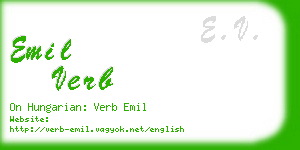 emil verb business card